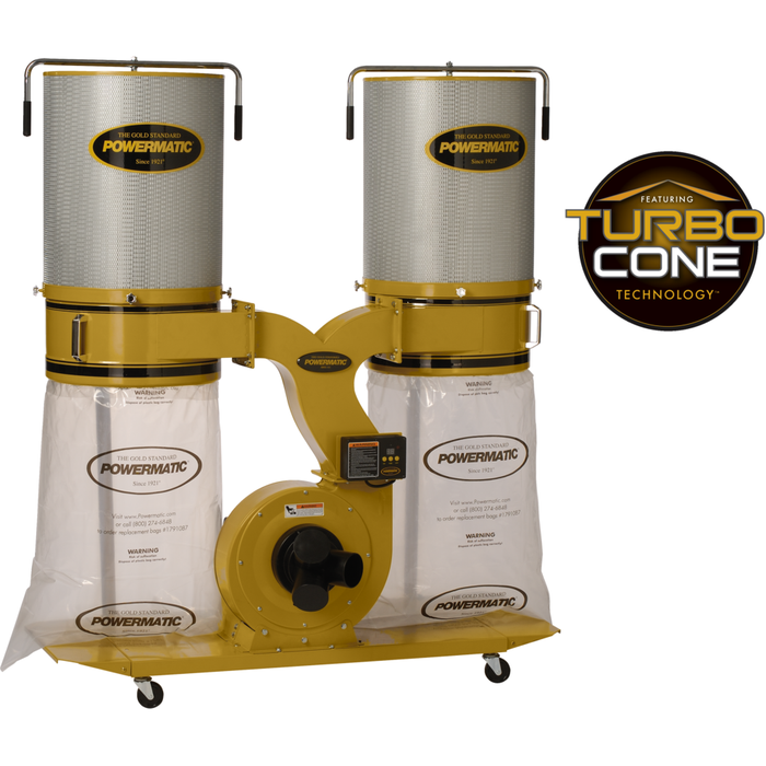Powermatic PM1900TX-CK3 Dust Collector, 3HP 3PH 230/460V, 2-Micron Canister Kit-PM9-1792074K