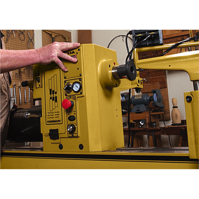 Powermatic 4224B, 24" x 42" EVS Woodworking Lathe with Lamp Kit, 3 HP, 1Ph 220V-PM9-1794224K