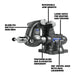 Wilton Tradesman 1765XC Bench Vise, 6-1/2" Jaw Width, 6" Jaw Opening, 4" Throat Depth - 28842 - AlpineTech Company