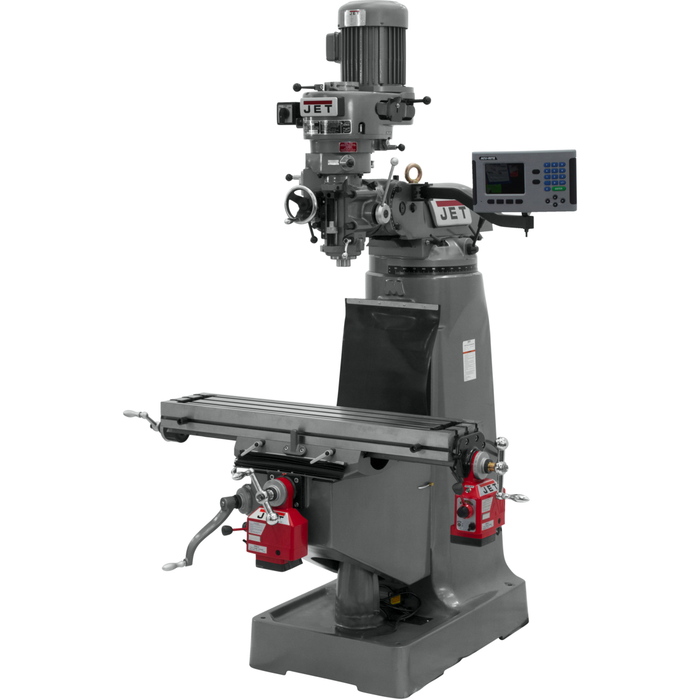 JET JTM-2 Mill With 3-Axis ACU-RITE 203 DRO (Quill) With X and Y-Axis Powerfeeds-690157 - AlpineTech Company