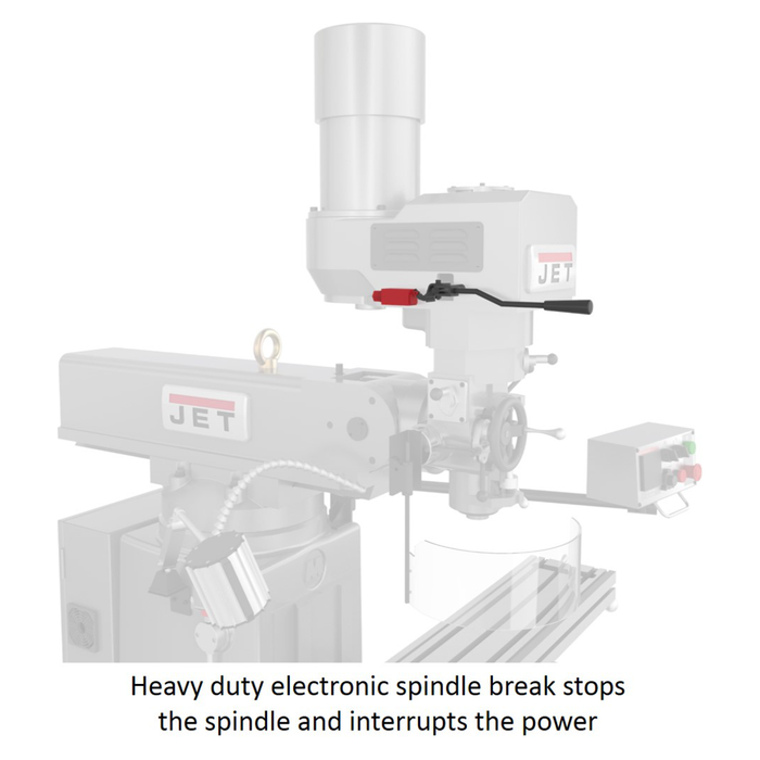 JET JTM-949EVS/230 Electronic Variable Speed Vertical Milling Machine 230V 3Ph-JT9-691500