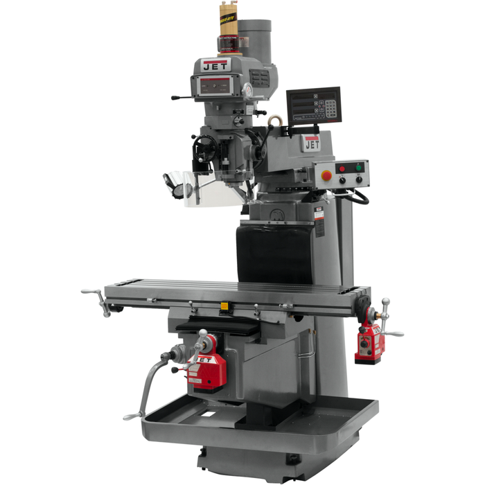 JET JTM-1254VS with NEWALL DP700 DRO X & Y Powerfeeds & Air Power Drawbar-698070 - AlpineTech Company