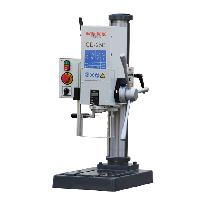 KAKA Industrial GD-25B Gear Head Vertical Drill Press, 220V 3 Phase Motor