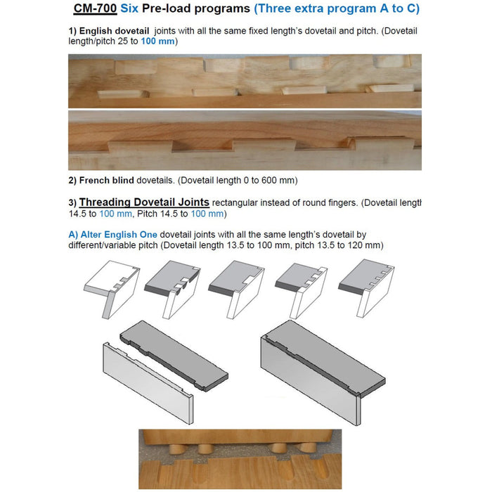 Castaly CNC Dovetail Machine (6 Styles Dovetails) - CM-600CNC-6S - AlpineTech Company