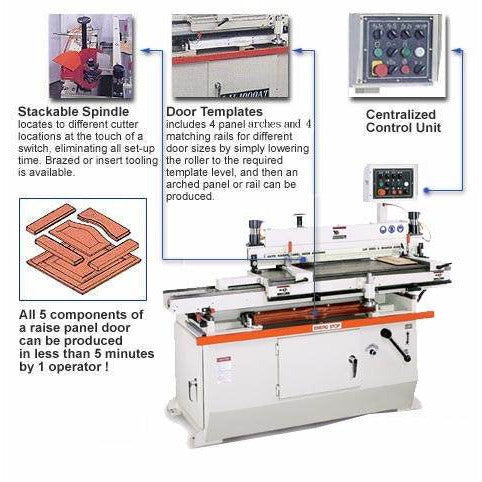 Castaly 86" Auto Raised Panel Door Shaper - CS-86PAAU