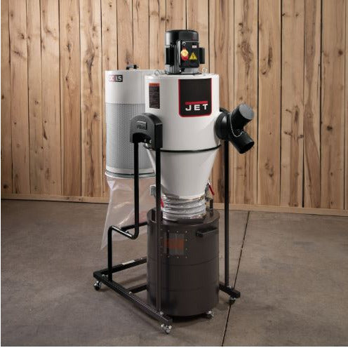 JET JCDC-1.5 Cyclone Dust Collector, 2-Micron Filter, 763 CFM, 1-1/2 HP, 1Ph 115V-717515 - AlpineTech Company